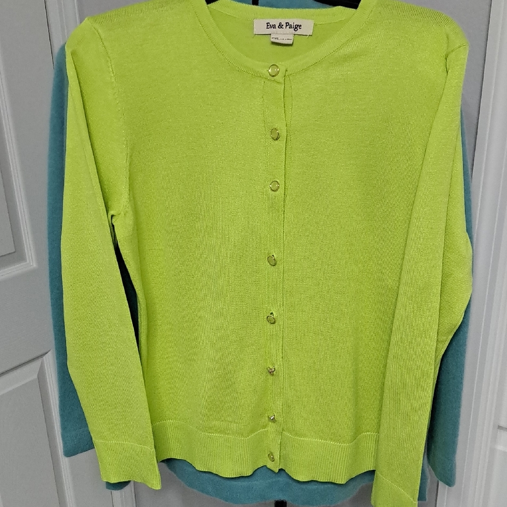 Women's Neon Green Cardigan